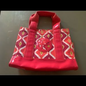Tory Burch hot pink canvas purse